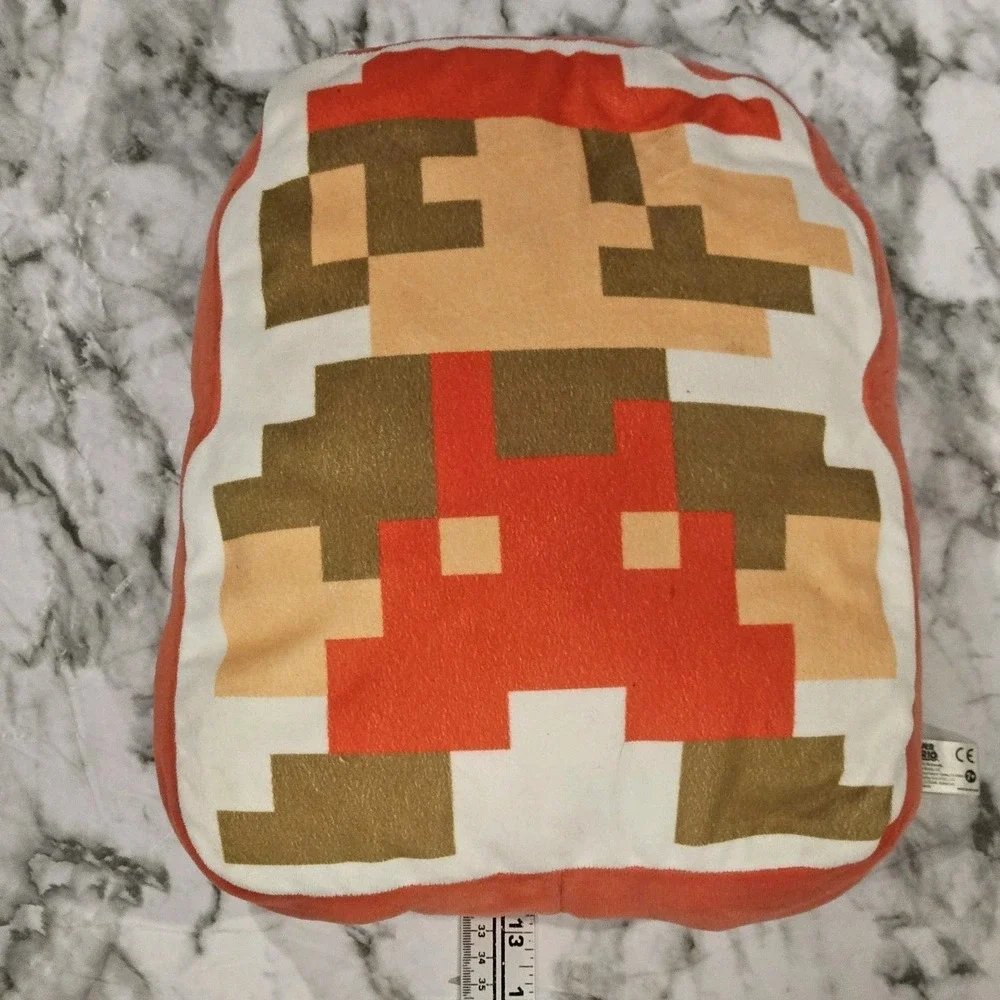 Super Mario 8-Bit Throw‎ Pillow Bundle Nintendo Kids Room Decor